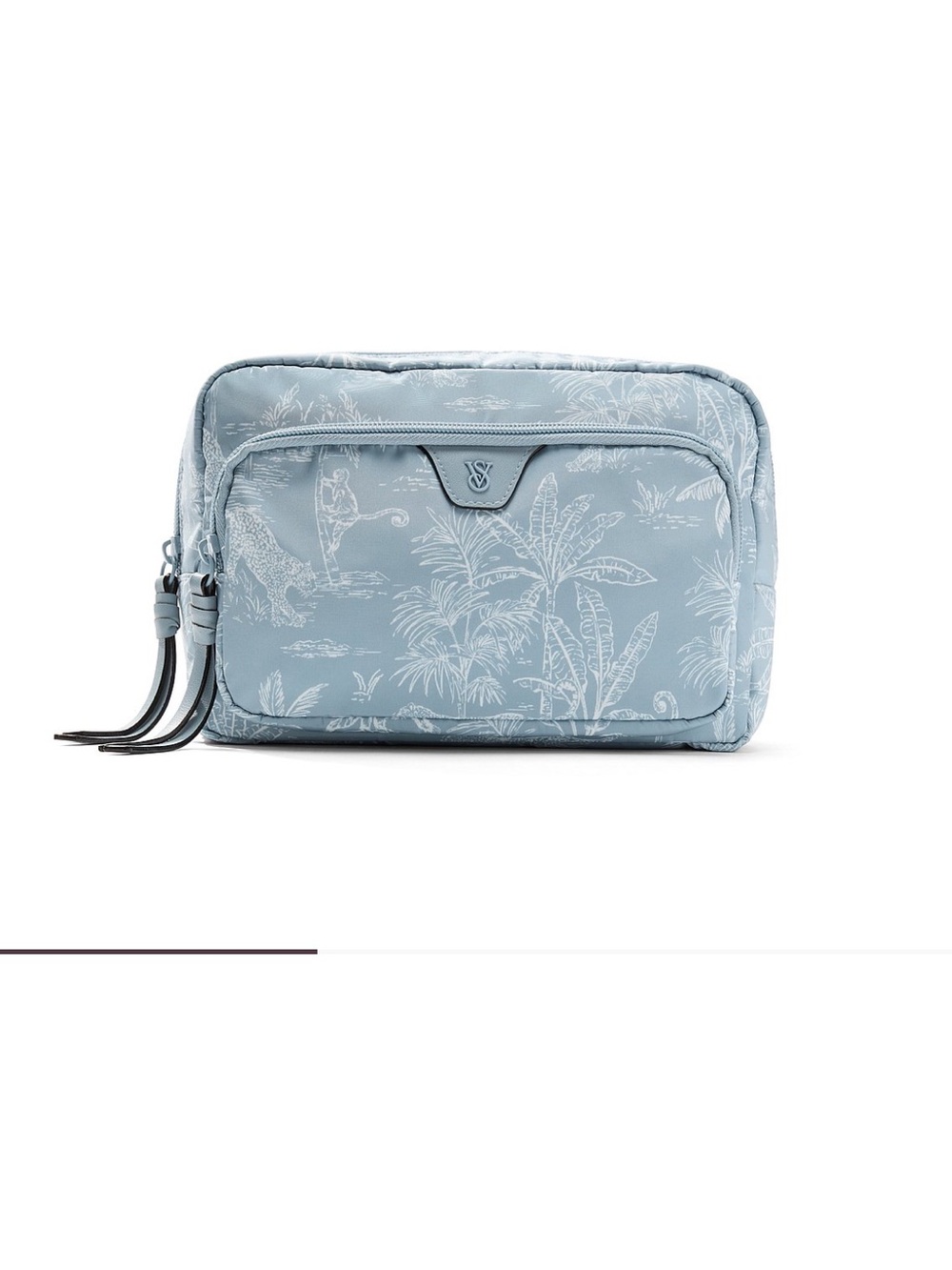Victoria’s Secret Make-up Clear PVC Travel Toiletry Bags X2! NWT Blue/white Gift